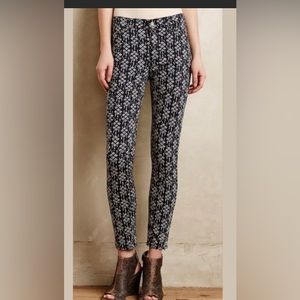 Anthropologie Pilcro Ikat Serif Sateen Pants, size 28P